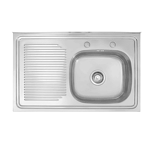 Lavaplato Sobreponer Combinacion 800X500 Izquierdo con rebalse