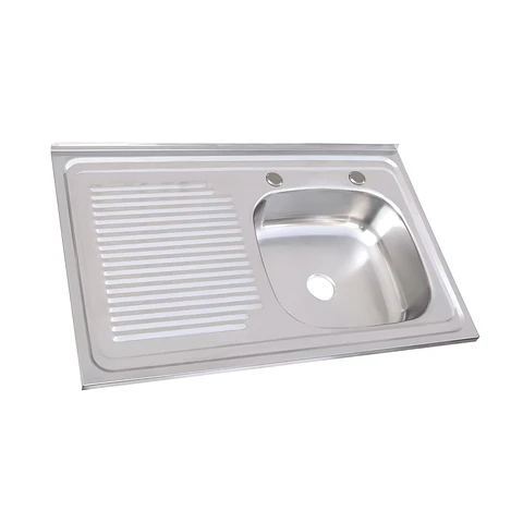 Lavaplato Sobreponer Combinacion 800X500 Izquierdo con rebalse
