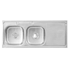 Lavaplato Sobreponer Combinacion 1200X500 Derecho con rebalse 1