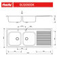 Lavaplato Sobreponer Combinacion 1200X500 Derecho con rebalse - Miniatura 3