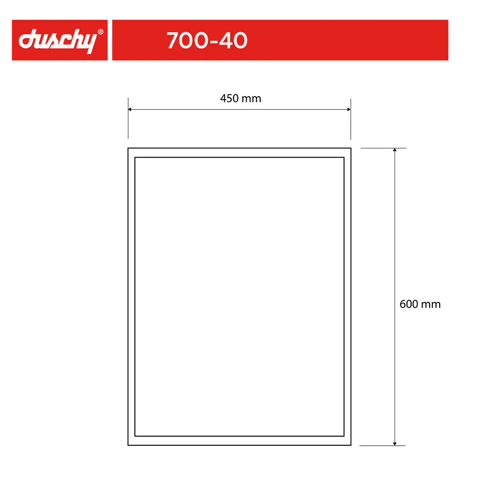 Espejo Rectangular 45x60 cm con Bisel para Baño 6