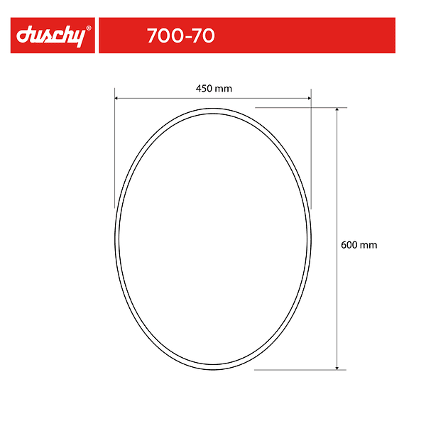 Espejo ovalado 45x60 cm con bisel para Baño  6