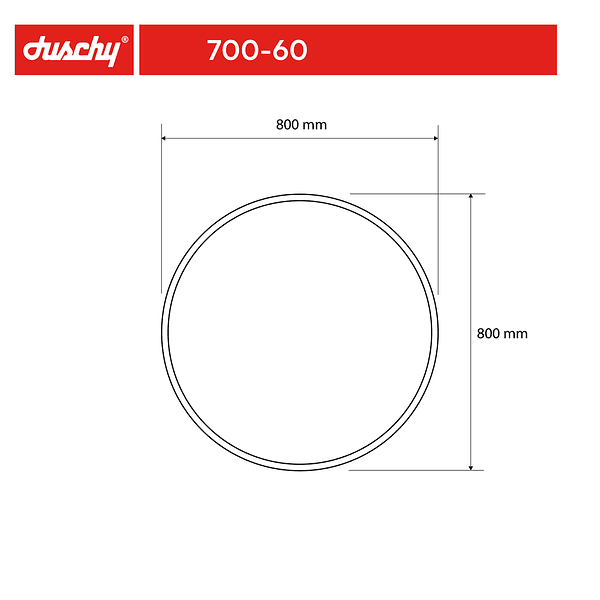 Espejo redondo 80 cm con bisel para Baño  6