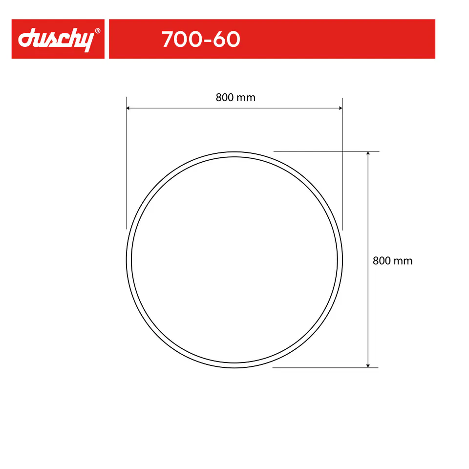 Espejo redondo 80 cm con bisel para Baño  6