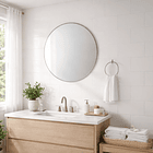 Espejo redondo 80 cm con bisel para Baño  4