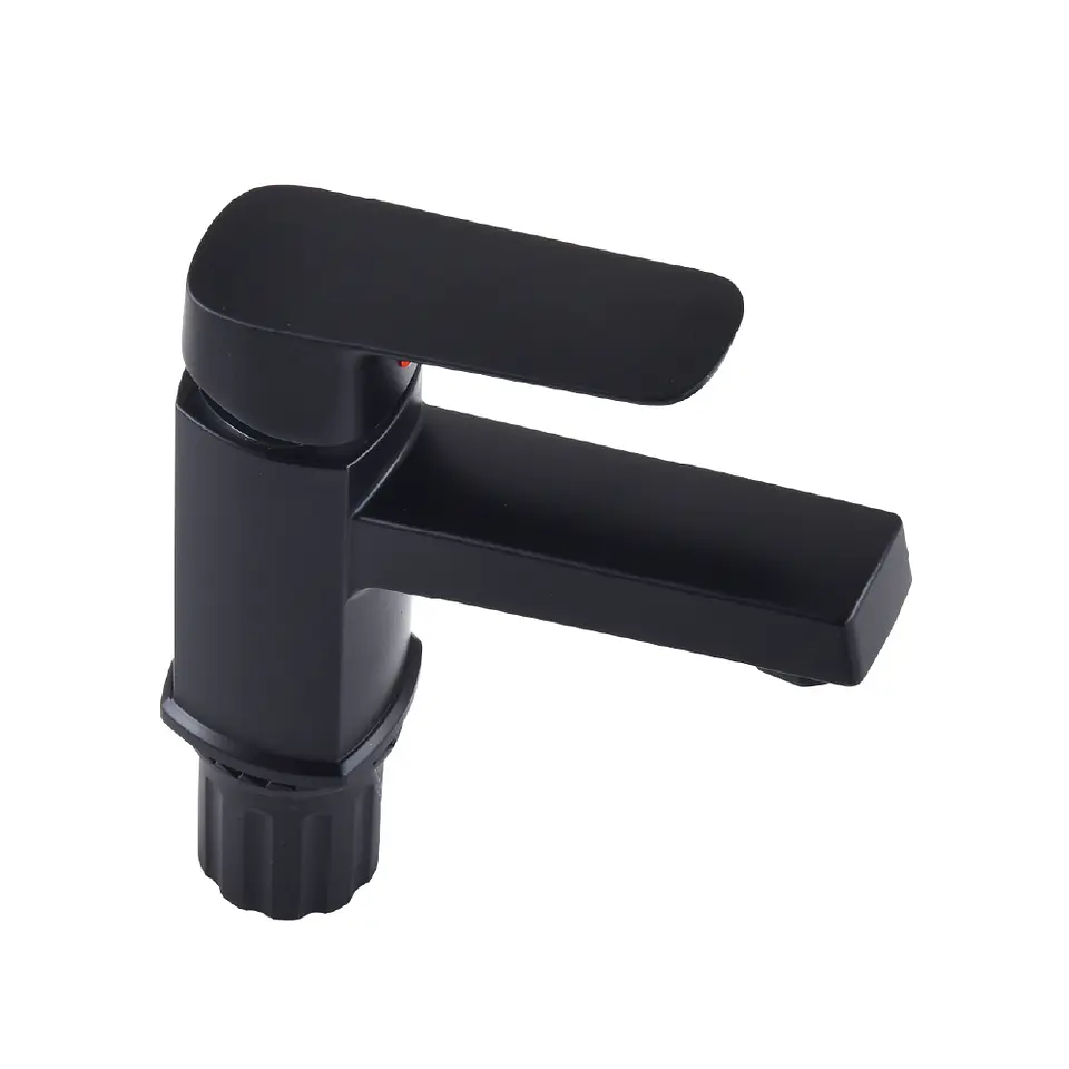 Monomando Lavamanos Matte Black Apolo 4