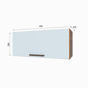 Muble Mural 1 puerta abatible 70x30x31 cm blanco Fika