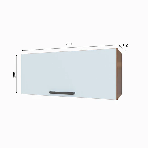 Muble Mural 1 puerta abatible 70x31x30 cm blanco Fika