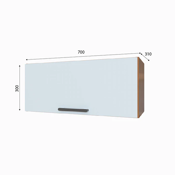 Muble Mural 1 puerta abatible 70x31x30 cm blanco Fika 2