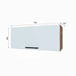 Muble Mural 1 puerta abatible 70x31x30 cm blanco Fika - Miniatura 2