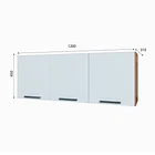 Mueble Mural 3 puertas 120x31x45 cm blanco Fika 2