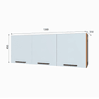 Muble Mural 3 puertas 120x45x31 cm blanco Fika- COPIAR 2