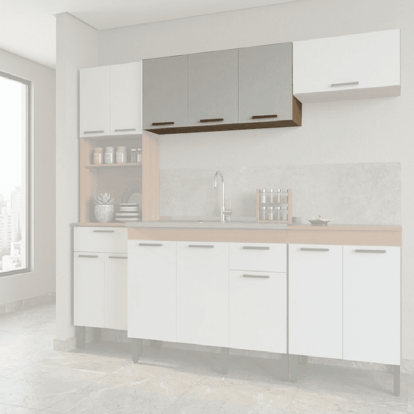 Muble Mural 3 puertas 120x45x31 cm blanco Fika- COPIAR 3