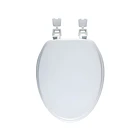 Asiento WC de Madera Elongado con bisagra plástica 1