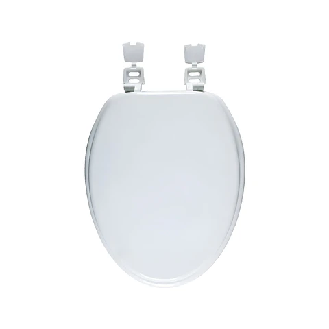 Asiento WC de Madera Elongado con bisagra plástica