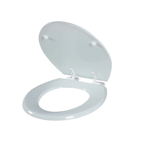Asiento WC de Madera Elongado con bisagra plástica