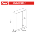 Mueble Botiquín con espejo 63x13x55 cm Fresno BR41 5