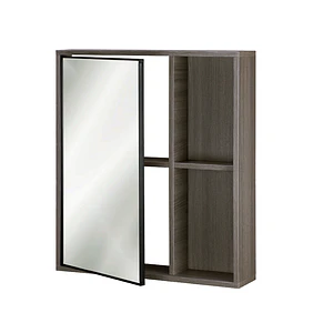 Mueble Botiquín con espejo 63x13x55 cm Gris Oak BR42