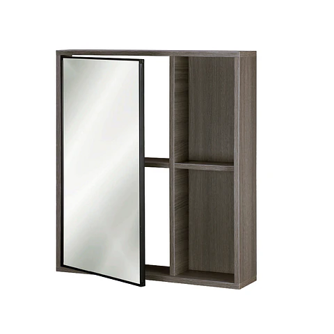 Mueble Botiquín con espejo 63x13x55 cm Gris Oak BR42