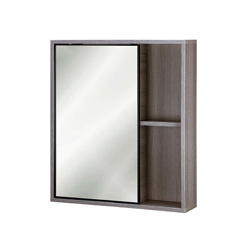 Mueble Botiquín con espejo 63x13x55 cm Gris Oak BR42