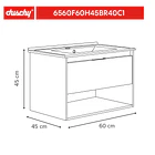 Mueble Vanitorio 60X45X45 cm Olmo BR40 Boras 5