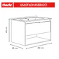 Mueble Vanitorio 60X45X45 cm Gris Oak BR42 Boras - Miniatura 5