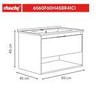 Mueble Vanitorio 60X45X45 cm Fresno BR41 Boras 5