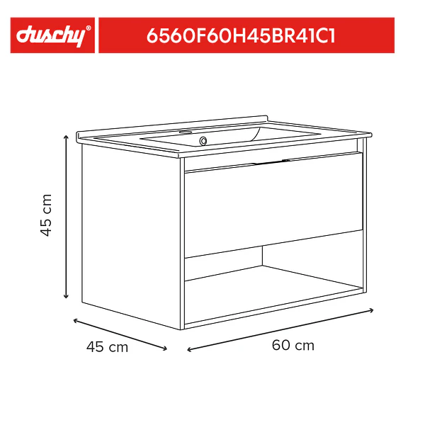 Mueble Vanitorio 60X45X45 cm Fresno BR41 Boras 5