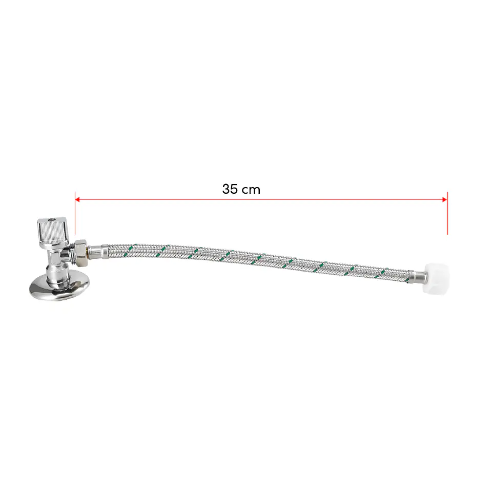 Llave angular con flexible HE HE 1/2