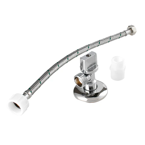 Llave angular con flexible HE HE 1/2" 35 cm Basic