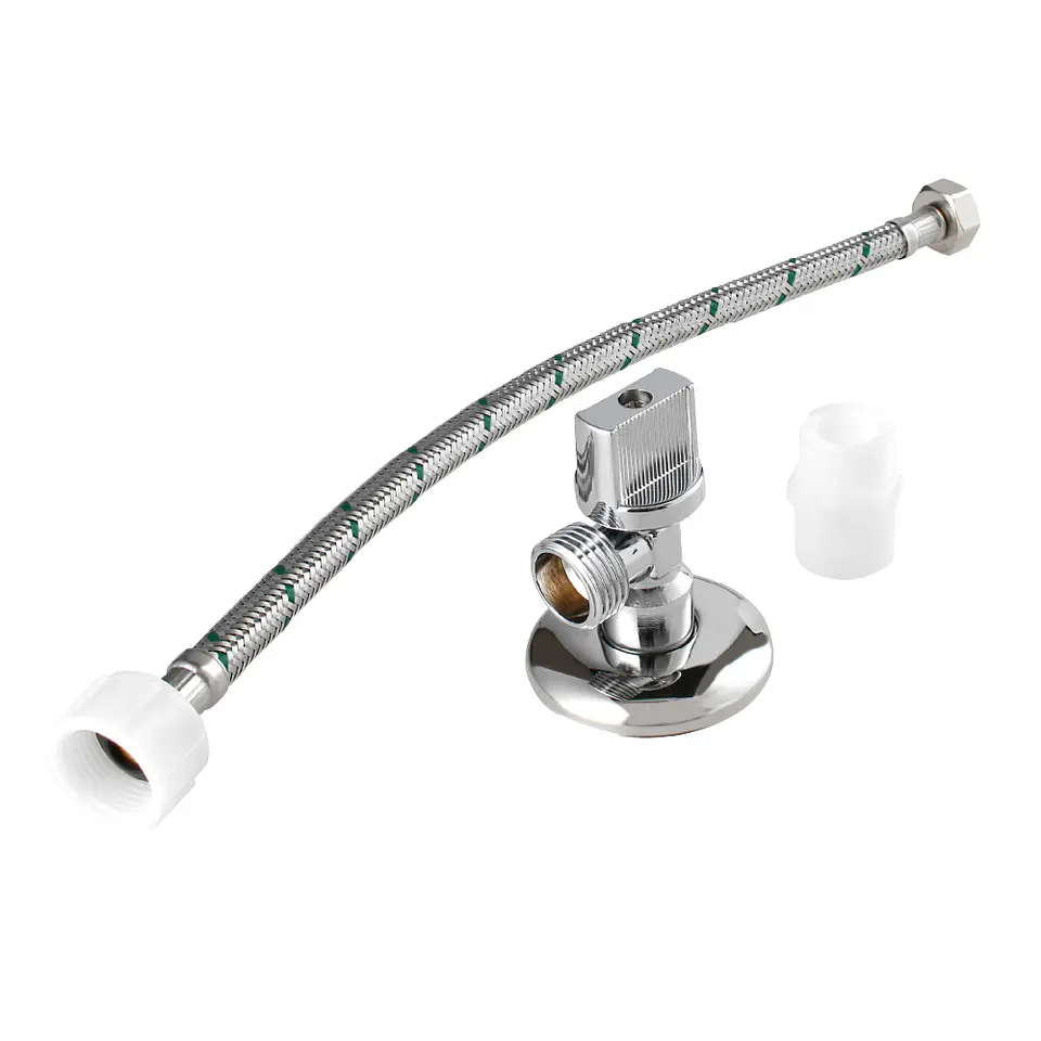 Llave angular con flexible HE HE 1/2