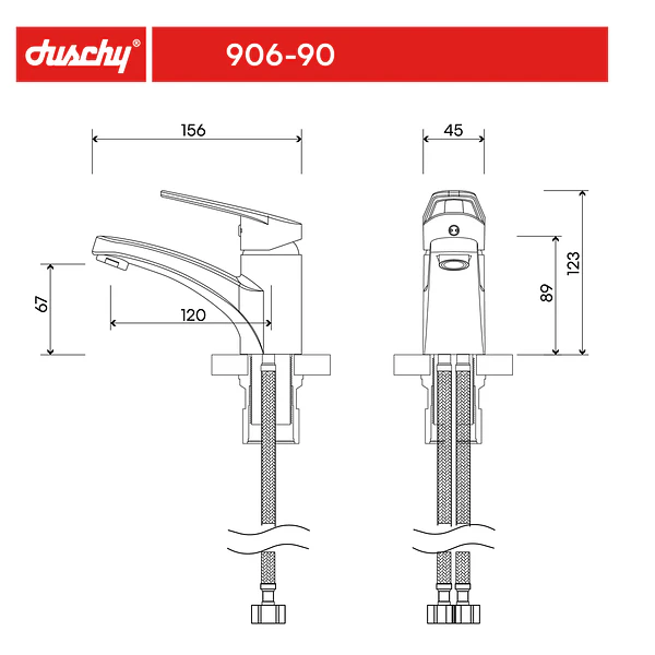 Monomando Lavamanos ABS Eko Plus Cromado 9
