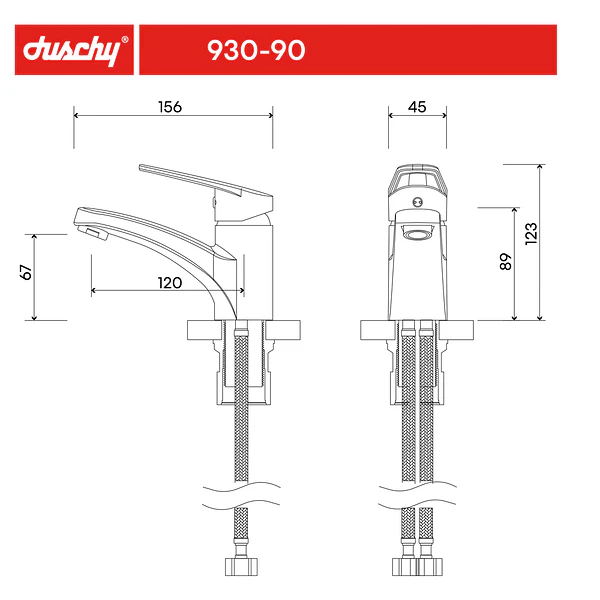 Monomando Lavamanos ABS Eko Plus Matte black 8