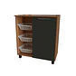 Mueble multi uso con frutero y 1 puerta 68x77x38 cm Gris Fika - Miniatura 1