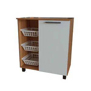 Mueble multi uso con frutero y 1 puerta 68x77x38 cm blanco Fika