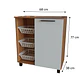 Mueble multi uso con frutero y 1 puerta 68x38x77 cm blanco Fika - Miniatura 2