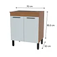 Mueble base 2 puertas 70x52x85.5 cm blanco Fika - Miniatura 2