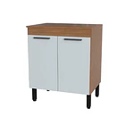 Mueble base 2 puertas 70x85.5x52 cm blanco Fika 1