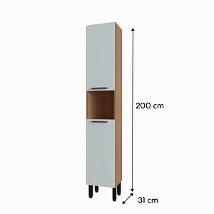 Mueble Torre despensa 2 puertas 35x200x31 cm Blanco Firenze