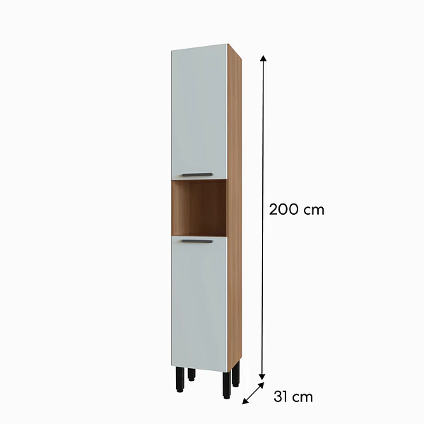 Mueble Torre despensa 2 puertas 35x200x31 cm Blanco Firenze 2