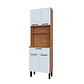 Mueble despensa 4 puertas 1 cajón 60x190x36 cm Blanco Firenze - Miniatura 1