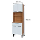 Mueble despensa 4 puertas 1 cajón 60x190x36 cm Blanco Firenze - Miniatura 2