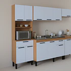 Mueble despensa 4 puertas 1 cajón 60x190x36 cm Blanco Firenze 3