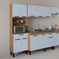 Mueble despensa 4 puertas 1 cajón 60x190x36 cm Blanco Firenze - Miniatura 3