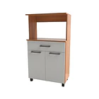 Mueble Multiuso 2 puertas 1 cajón 68x118.5x38 cm para Microondas blanco Fika 1