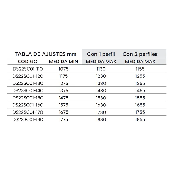 Perfil extensión Matte Black mampara corredera Premium 3