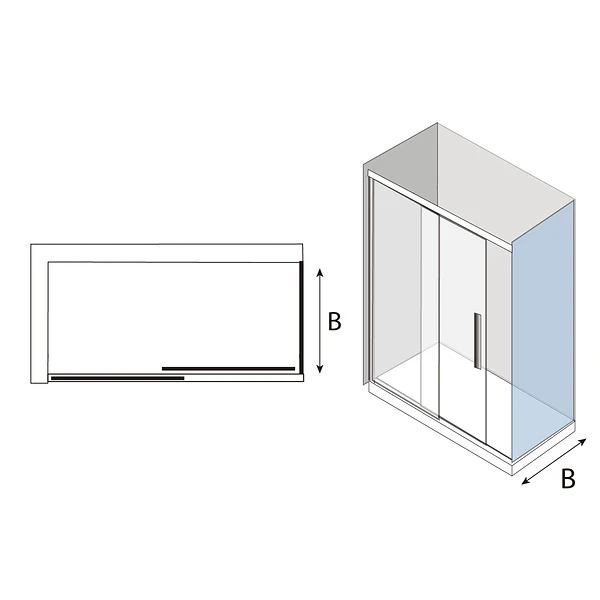 Mampara Side Panel 90 cms para Puerta Corredera 4