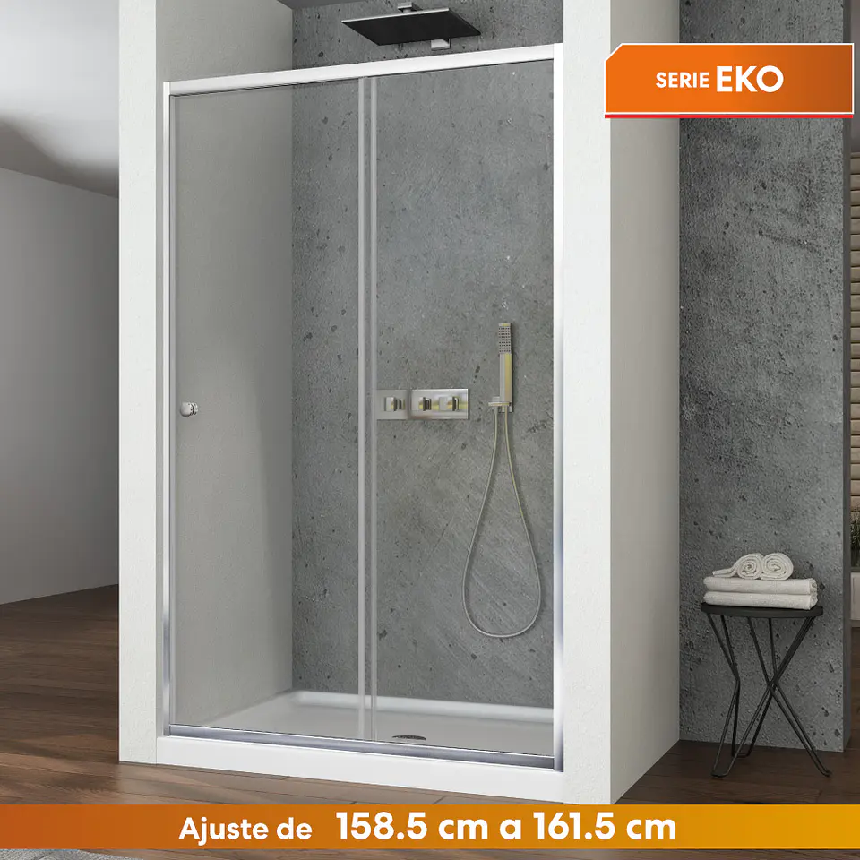 Mampara corredera frontal 160X190 cm EKO 1