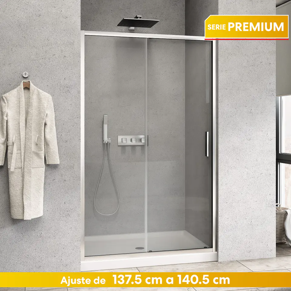 Mampara corredera Frontal 140x190 cm Premium 1