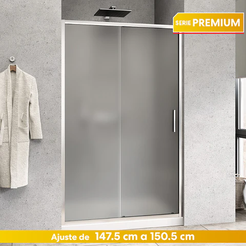 Mampara corredera frontal PREMIUM Frosted 150x190 cm